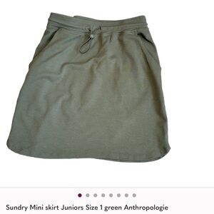 Sundry Mini skirt Juniors Size 1 green Anthropologie